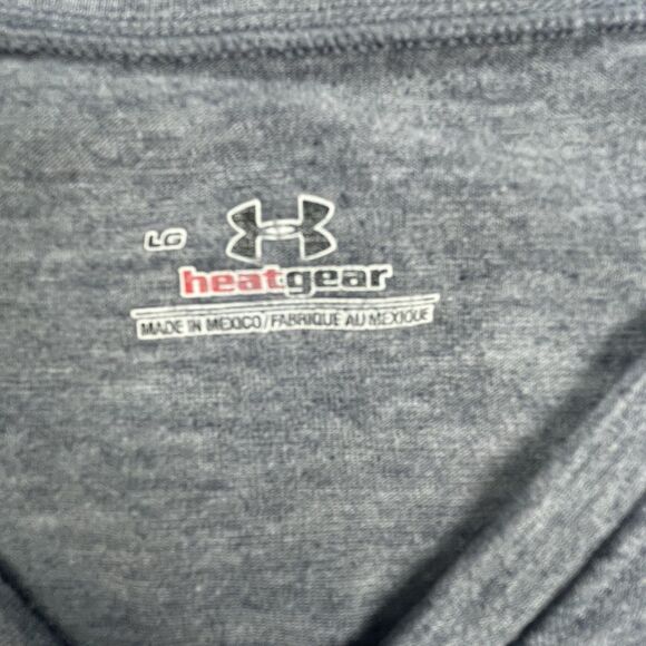 Under Armour Top Women's Large Gray V-Neck HeatGear Active Wear Lg - Picture 5 of 5